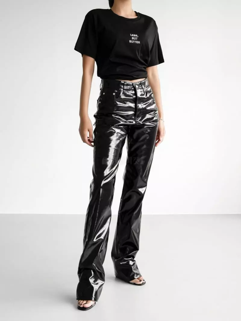 Paper Moon - Korean Women Fashion - #womensfashion - Leather Striaght Pants