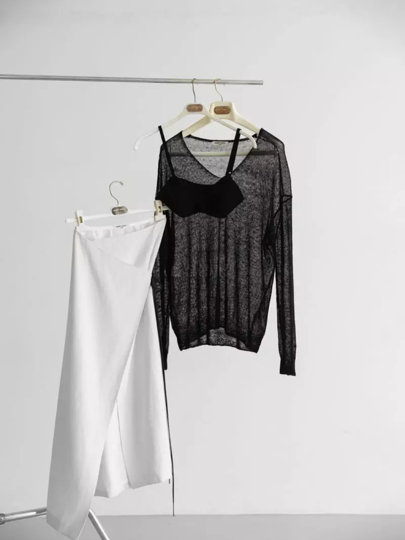 Paper Moon - Korean Women Fashion - #womensfashion - Summer V Neck Knit - 6