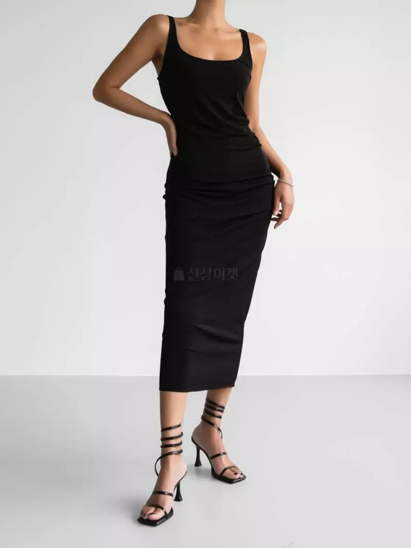 Paper Moon - Korean Women Fashion - #womensfashion - Side Shirring Sleeveless One-piece - 6