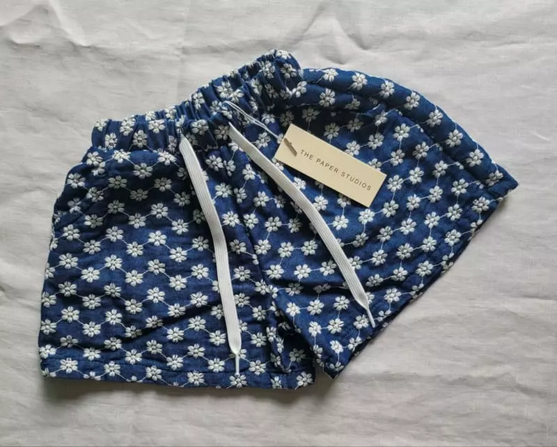 Paper Studios - Korean Children Fashion - #designkidswear - Denim Embroidery Shorts - 3