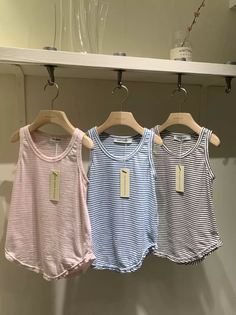 Paper Studios - Korean Children Fashion - #toddlerclothing - Stripes Sleeveless