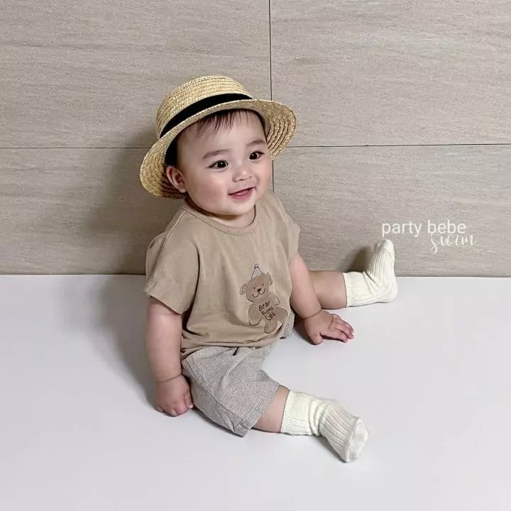 Party Kids - Korean Baby Fashion - #babyclothing - Bear Tee - 2