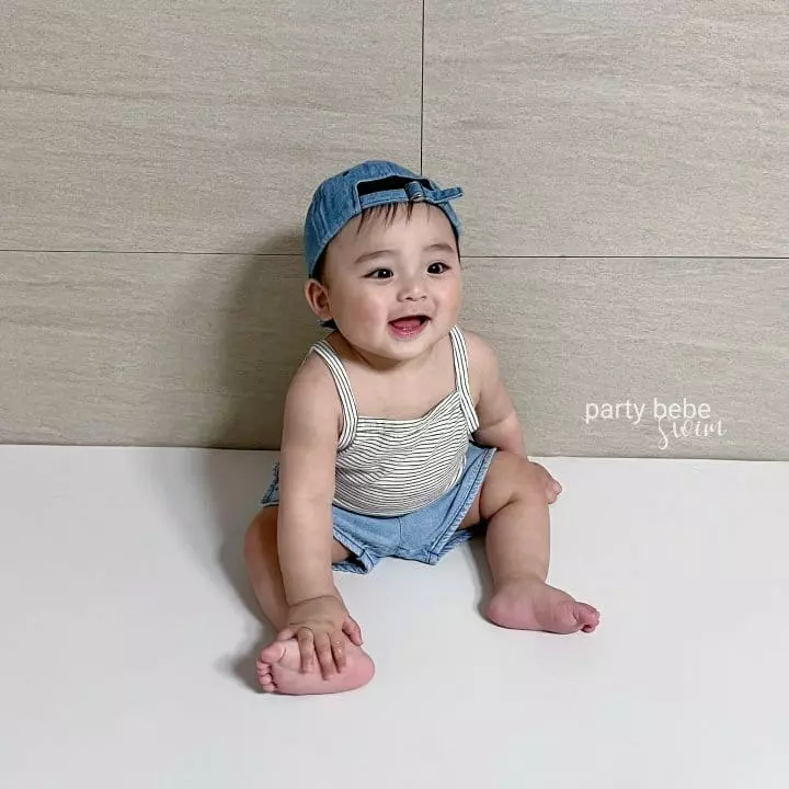 Party Kids - Korean Baby Fashion - #babyfever - Yogurt String Sleeveless
