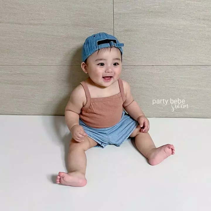 Party Kids - Korean Baby Fashion - #babylifestyle - Yogurt String Sleeveless - 3