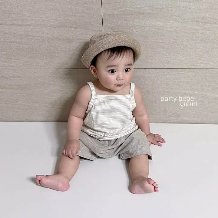 Party Kids - Korean Baby Fashion - #babyoutfit - Yogurt String Sleeveless - 6