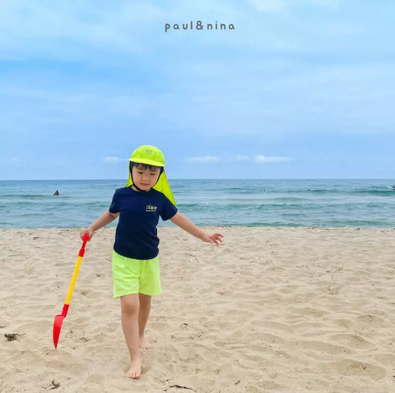 Paul & Nina - Korean Children Fashion - #magicofchildhood - Swim Short Sleeves Rashgaurd