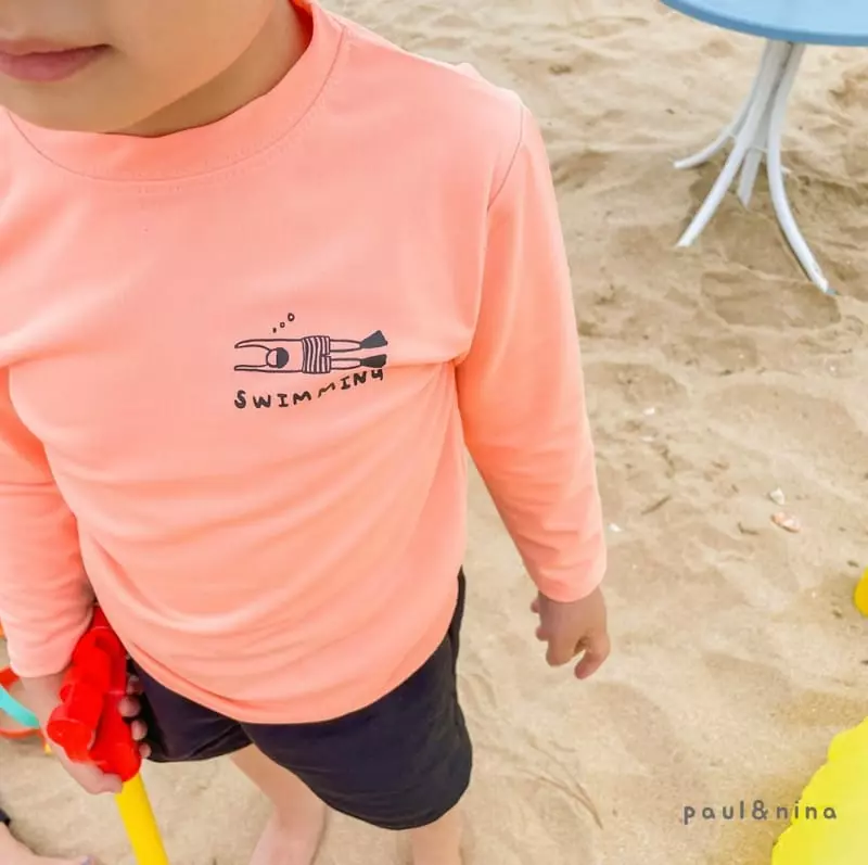 Paul & Nina - Korean Children Fashion - #minifashionista - Swim Long Sleeves Rashguard - 4