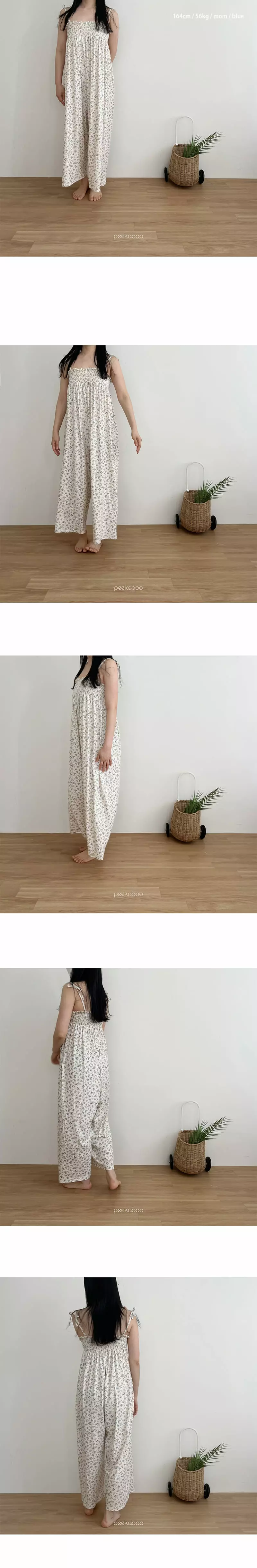 Peekaboo - Korean Women Fashion - #womensfashion - Mom Garden Top Bottom Set - 3