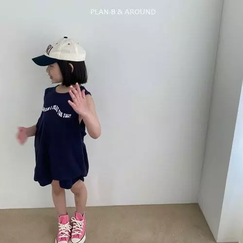 Plan B - Korean Children Fashion - #Kfashion4kids - For You Mango Sleeveless Top Bottom Set - 7