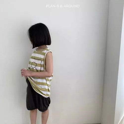 Plan B - Korean Children Fashion - #childrensboutique - Puppy Stripes Sleeveless - 5
