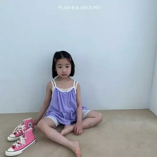 Plan B - Korean Children Fashion - #childrensboutique - Color Piping Sleeveless