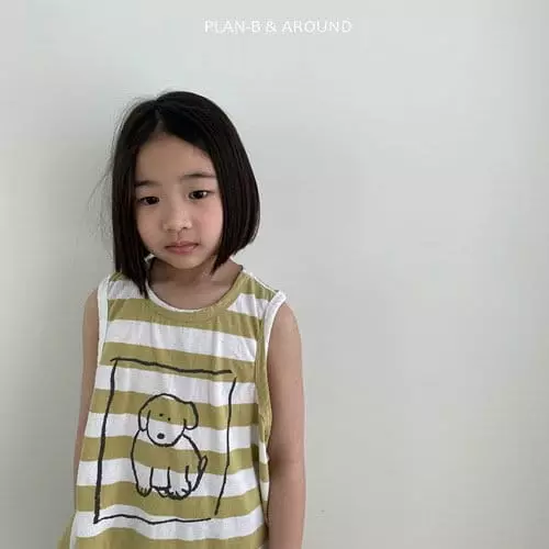 Plan B - Korean Children Fashion - #discoveringself - Puppy Stripes Sleeveless - 7