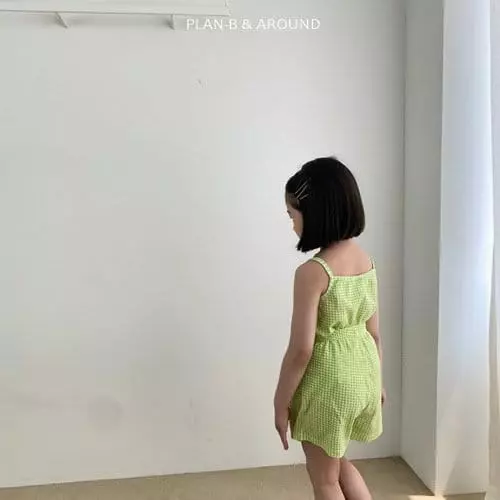 Plan B - Korean Children Fashion - #fashionkids - Check Top Bottom Set - 10