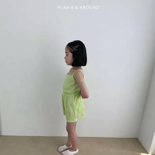 Plan B - Korean Children Fashion - #kidsshorts - Check Top Bottom Set - 11