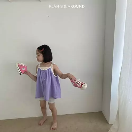 Plan B - Korean Children Fashion - #kidsshorts - Color Piping Sleeveless - 5