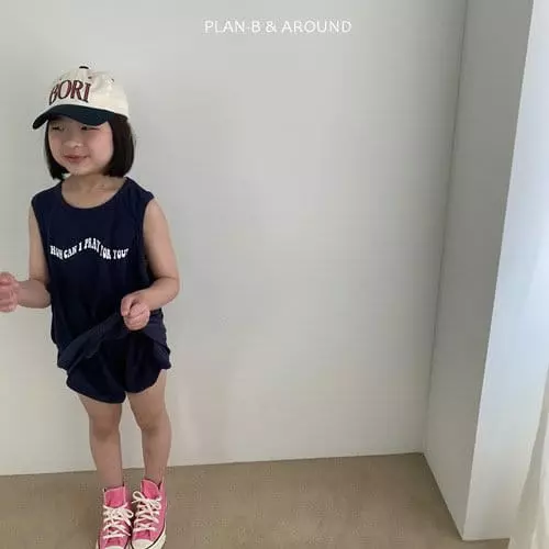 Plan B - Korean Children Fashion - #fashionkids - For You Mango Sleeveless Top Bottom Set - 4