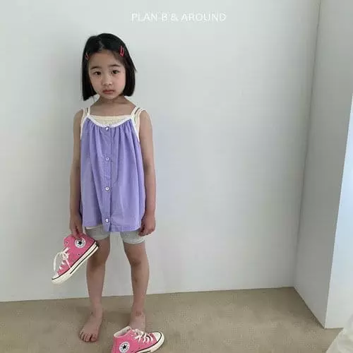 Plan B - Korean Children Fashion - #kidsstore - Color Piping Sleeveless - 6