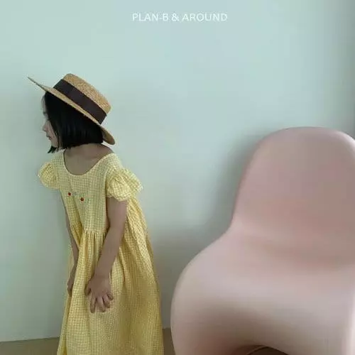 Plan B - Korean Children Fashion - #kidsshorts - Wing Check Embroidery One-piece - 4