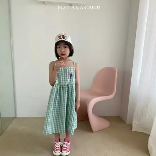 Plan B - Korean Children Fashion - #kidsstore - Check Dia One-piece