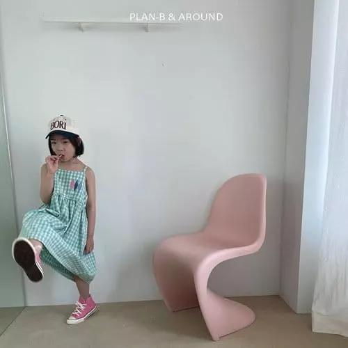Plan B - Korean Children Fashion - #Kfashion4kids - Check Dia One-piece - 4