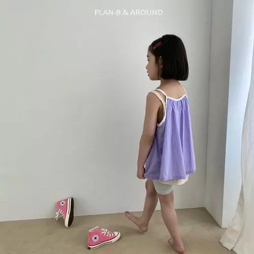 Plan B - Korean Children Fashion - #magicofchildhood - Color Piping Sleeveless - 10