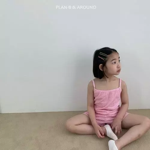 Plan B - Korean Children Fashion - #minifashionista - Check Top Bottom Set - 4