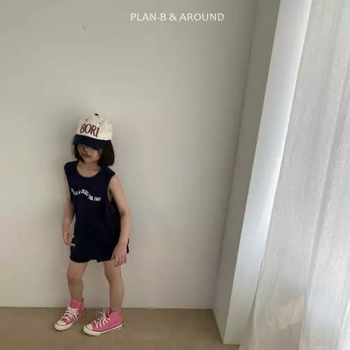 Plan B - Korean Children Fashion - #prettylittlegirls - For You Mango Sleeveless Top Bottom Set - 11