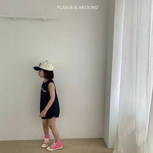 Plan B - Korean Children Fashion - #todddlerfashion - For You Mango Sleeveless Top Bottom Set - 12