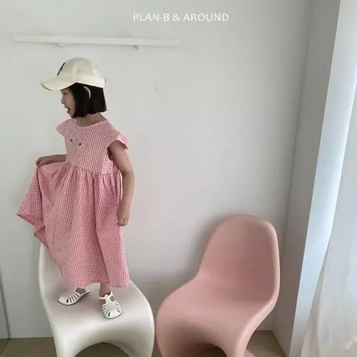 Plan B - Korean Children Fashion - #todddlerfashion - Wing Check Embroidery One-piece - 11