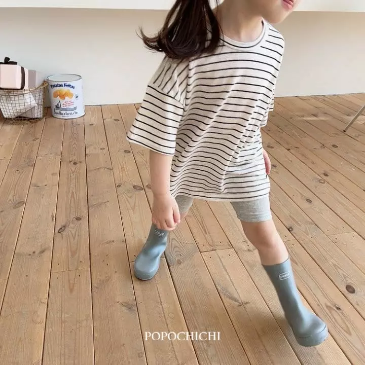 Popochichi - Korean Children Fashion - #fashionkids - Linen Stripes Tee - 9