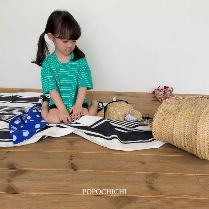 Popochichi - Korean Children Fashion - #minifashionista - Linen Stripes Tee - 2