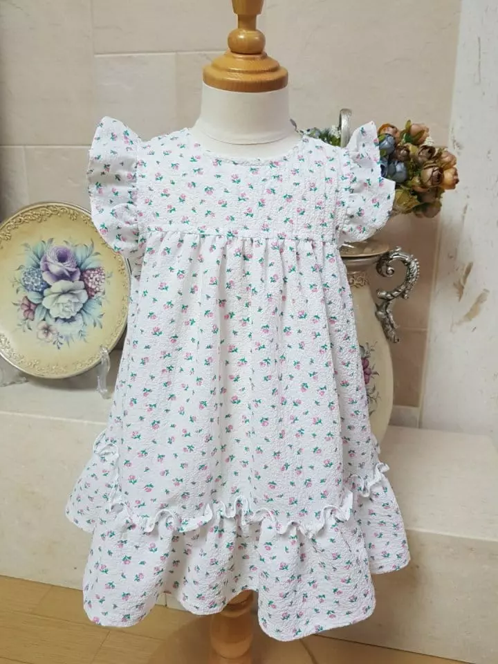 Pudding - Korean Children Fashion - #childofig - Small Flower One-piece