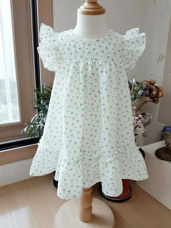 Pudding - Korean Children Fashion - #childofig - Small Flower One-piece - 2