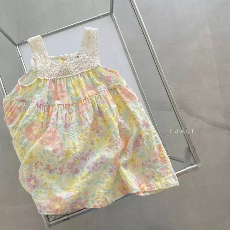 Raker - Korean Children Fashion - #Kfashion4kids - Candy Flower Sleeveless One-piece - 9