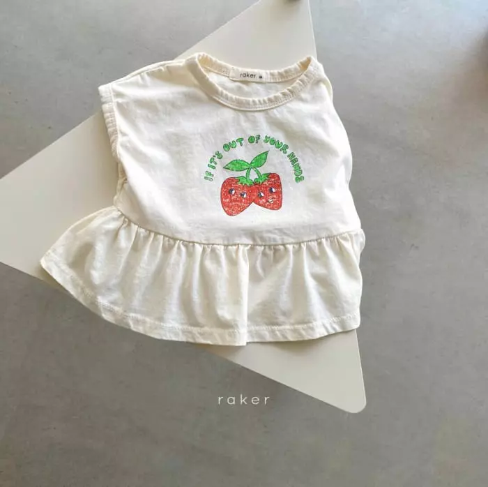 Raker - Korean Children Fashion - #childrensboutique - Strarberry Frill Tee - 3