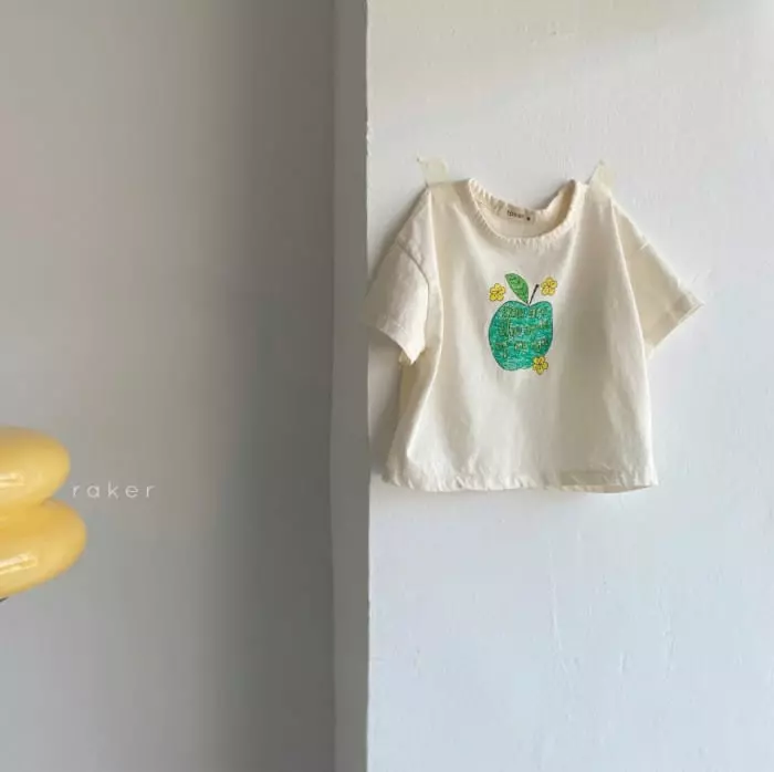 Raker - Korean Children Fashion - #discoveringself - Apple Tee - 4