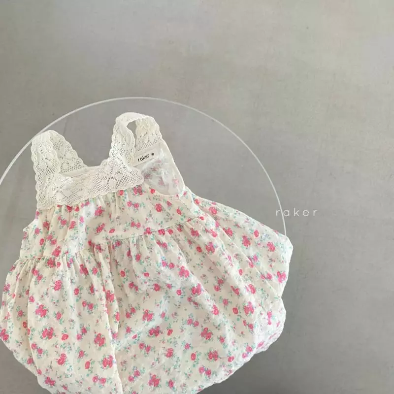 Raker - Korean Children Fashion - #kidsshorts - Candy Flower Sleeveless One-piece - 6