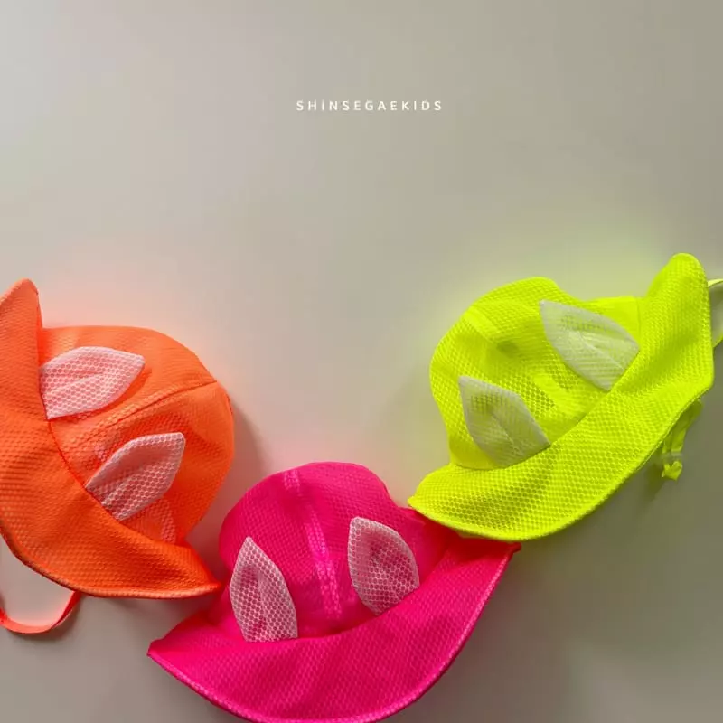 Shinseage Kids - Korean Children Fashion - #designkidswear - Rabbit Mesh String Bucket Hat - 4