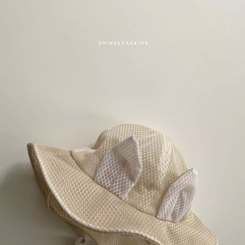 Shinseage Kids - Korean Children Fashion - #kidsshorts - Rabbit Mesh String Bucket Hat - 6