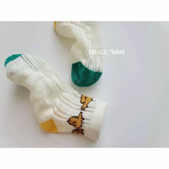 Small Label - Korean Children Fashion - #fashionkids - Green Puppy Socks Set - 5