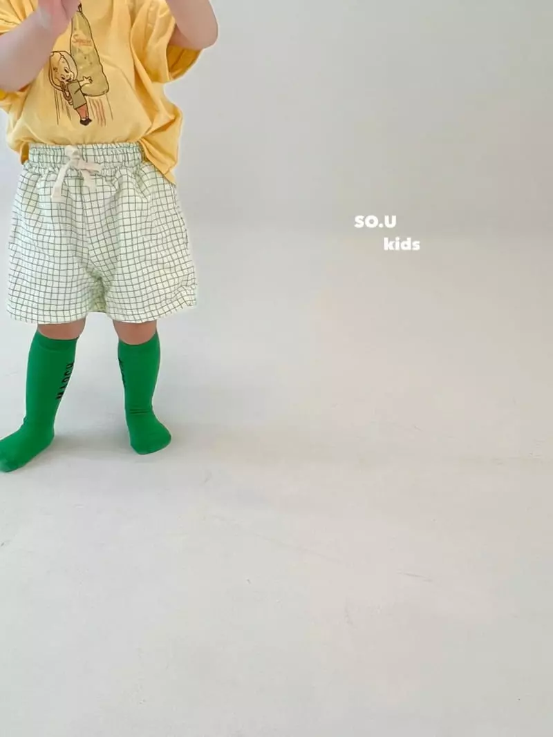 So U - Korean Children Fashion - #Kfashion4kids - Check Shorts - 8