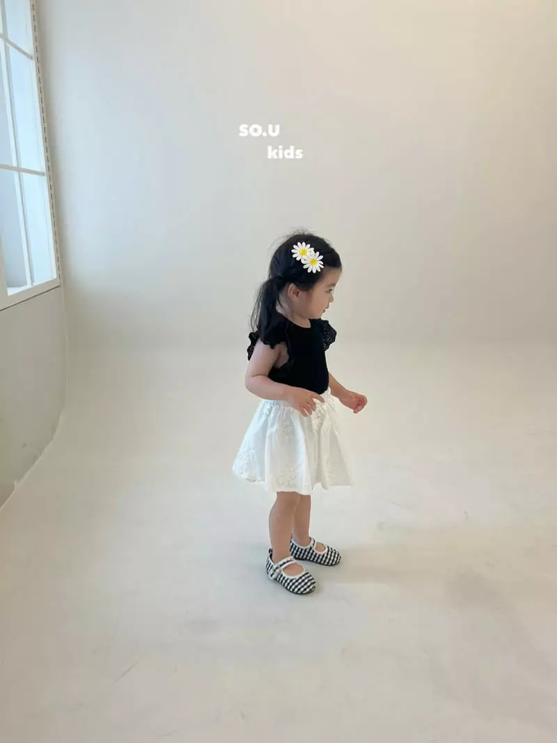 So U - Korean Children Fashion - #childofig - Embroidery Shirring Skirt - 9