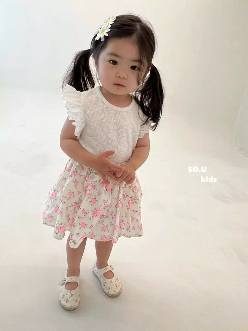 So U - Korean Children Fashion - #childofig - Flower Shirring Skirt - 6