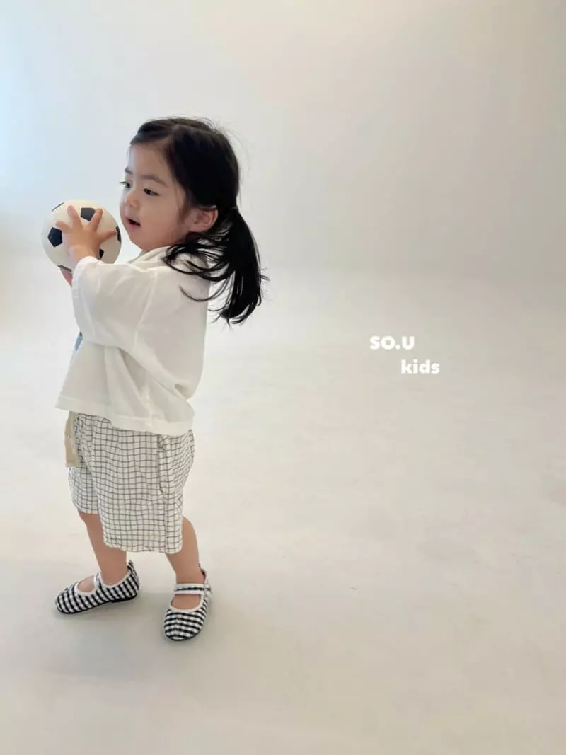So U - Korean Children Fashion - #discoveringself - Check Shorts - 4