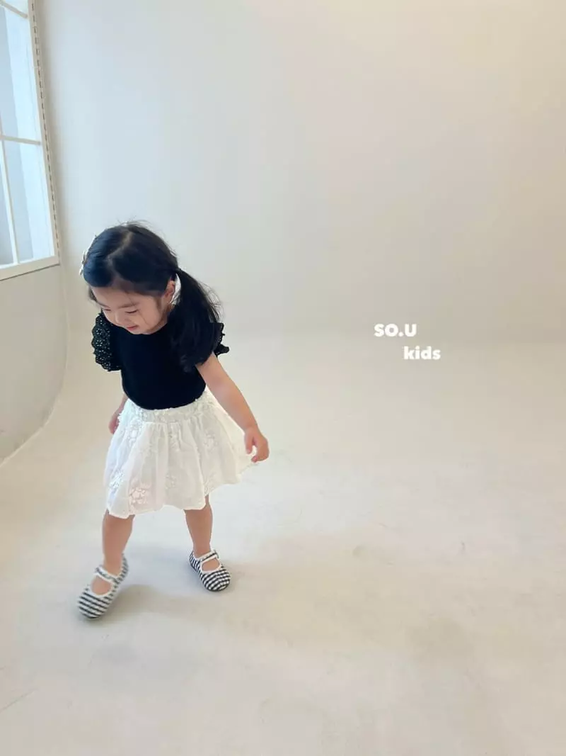 So U - Korean Children Fashion - #prettylittlegirls - Embroidery Shirring Skirt - 7