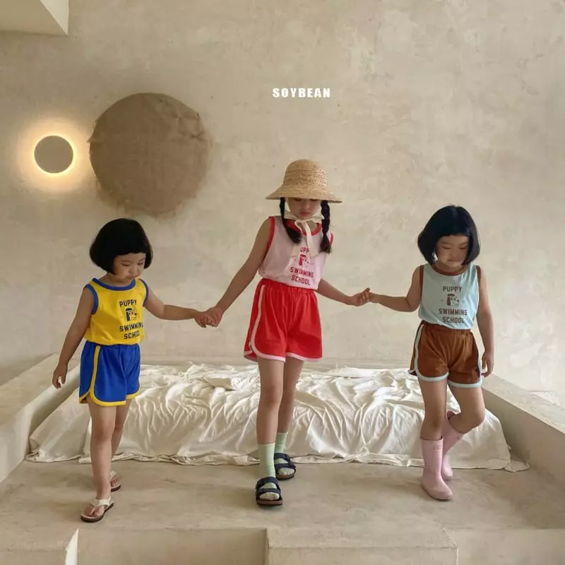 Soybean - Korean Children Fashion - #Kfashion4kids - Puppy Swim Top Bottom Set - 5