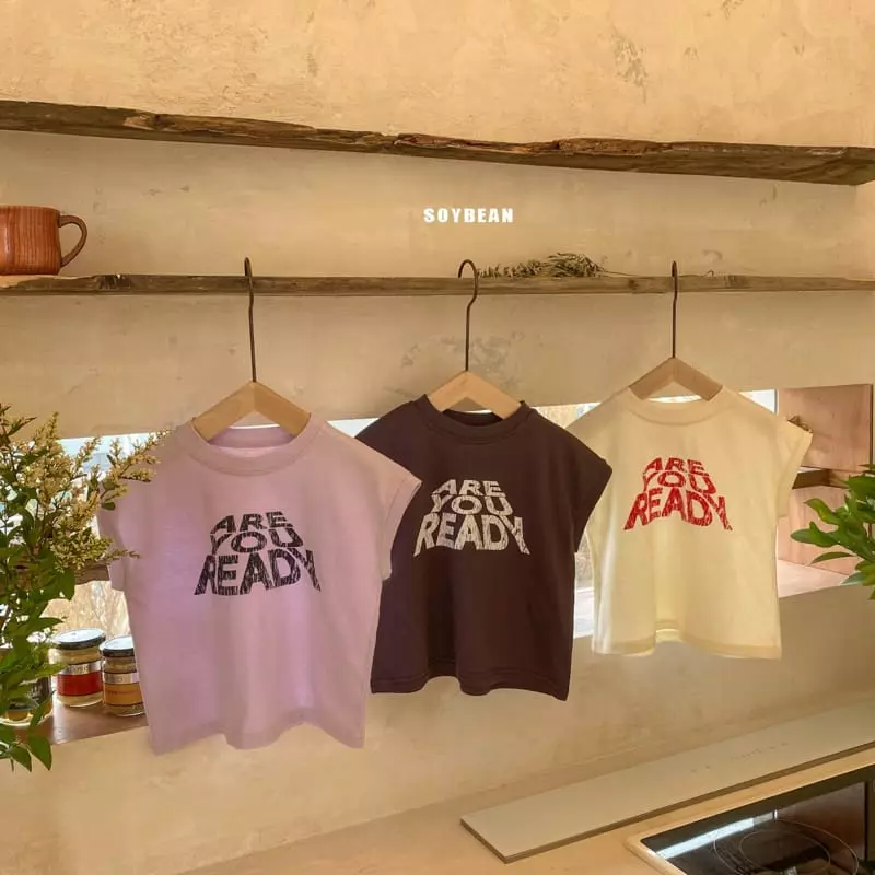 Soybean - Korean Children Fashion - #childrensboutique - Are You Ready Cap Sleeves Tee - 9