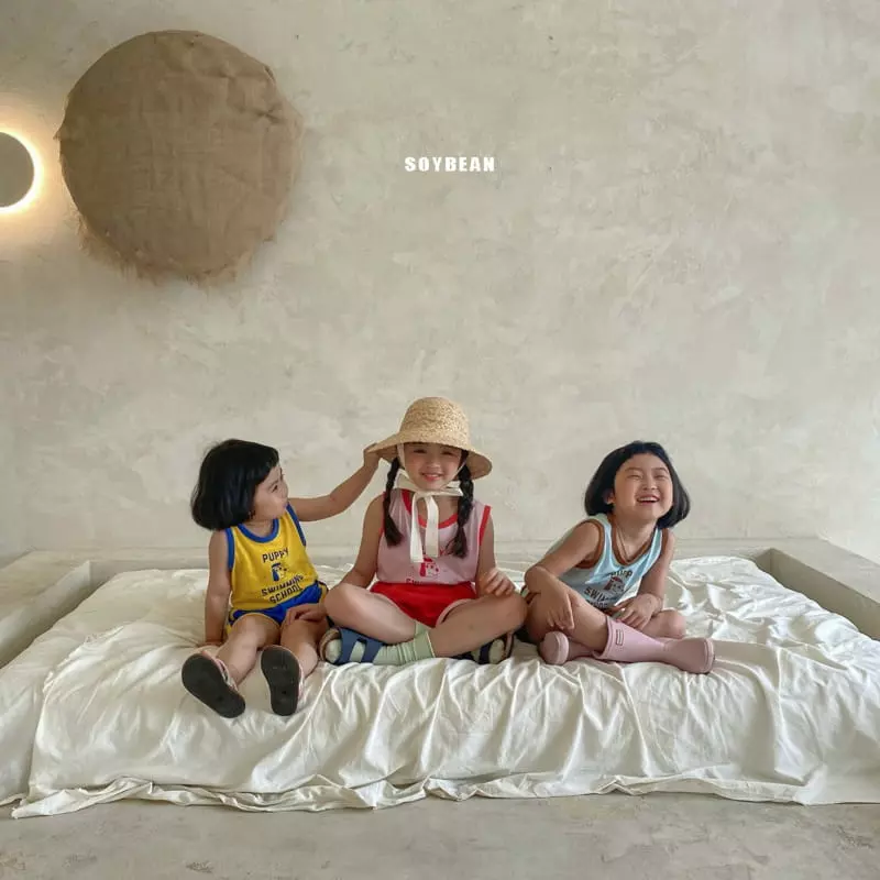 Soybean - Korean Children Fashion - #fashionkids - Puppy Swim Top Bottom Set