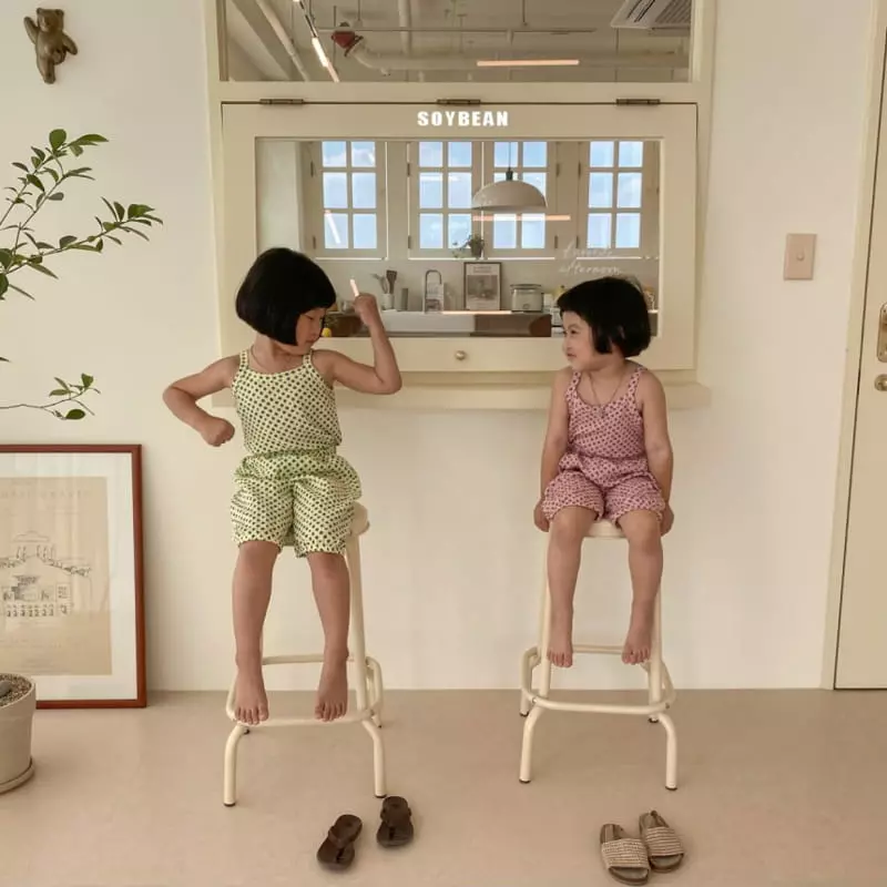 Soybean - Korean Children Fashion - #kidsstore - Flower Top Bottom Set