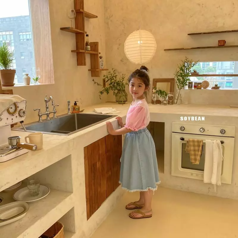 Soybean - Korean Children Fashion - #kidsstore - Retro Denim Skirt